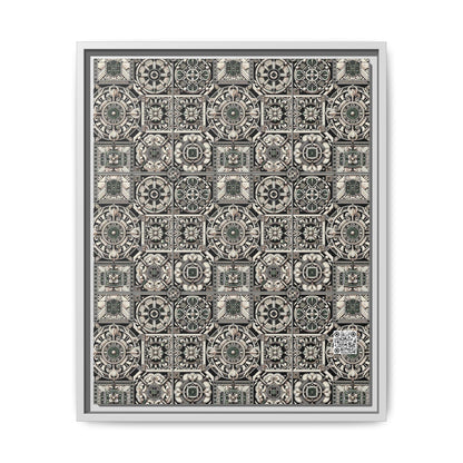 Cyber Garden Party Tech Garden Extravaganza Matte Canvas, Framed (multi-Color) - 8404 Design-45 A