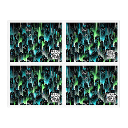 Tech Noir Aesthetic Futuristic Cyberpunk Sticker Sheets - 8404 Design-56