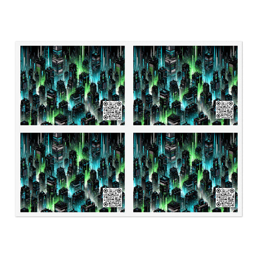 Tech Noir Aesthetic Futuristic Cyberpunk Sticker Sheets - 8404 Design-56
