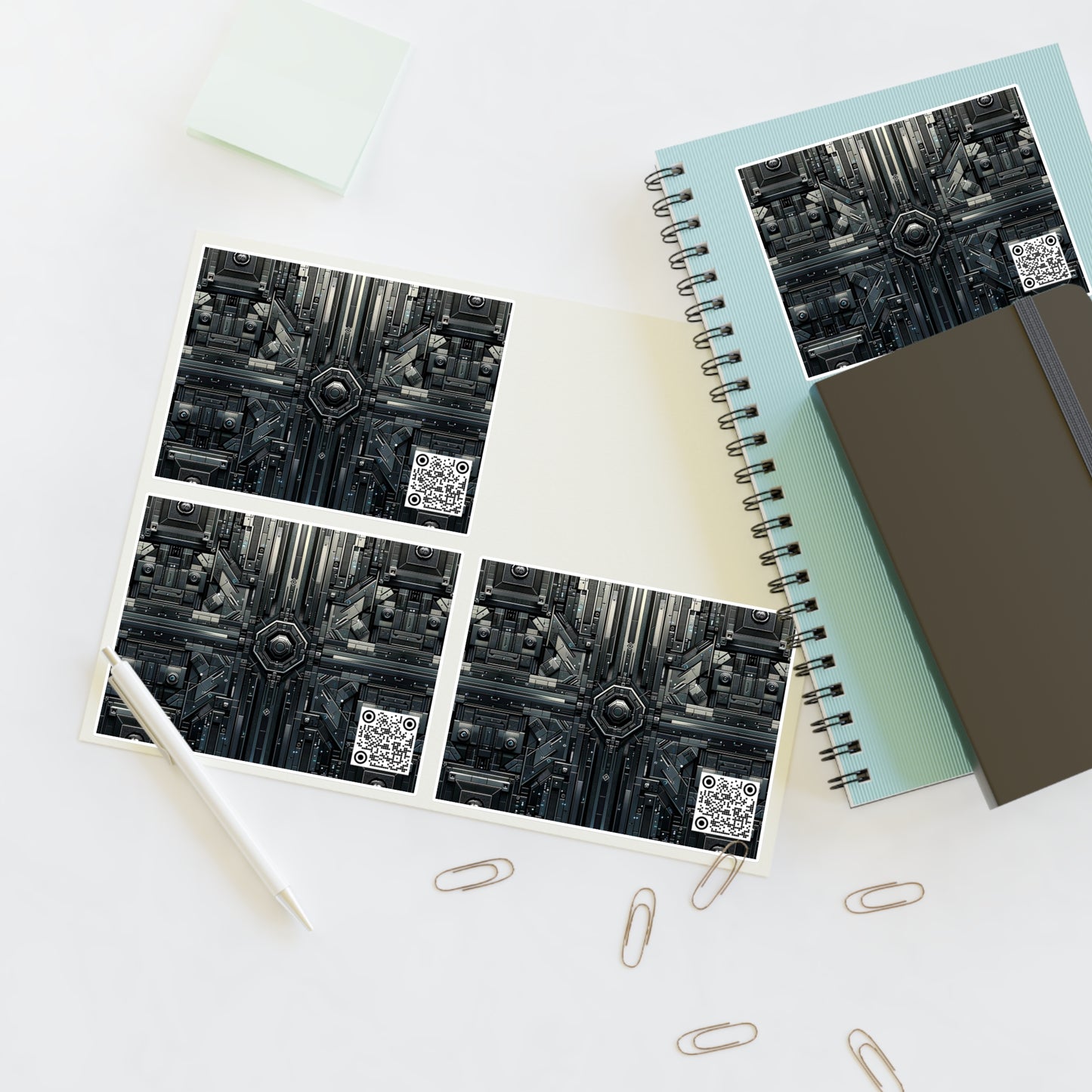 Tech Noir Futuristic Tech Aesthetic with a Dark Twist Sticker Sheet - 8404 Design-68