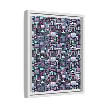 Digital Rebellion Youthful Streetwear with a Rebellious Digital Twist Matte Canvas, Framed (multi-color) - 8404 Design-71 A
