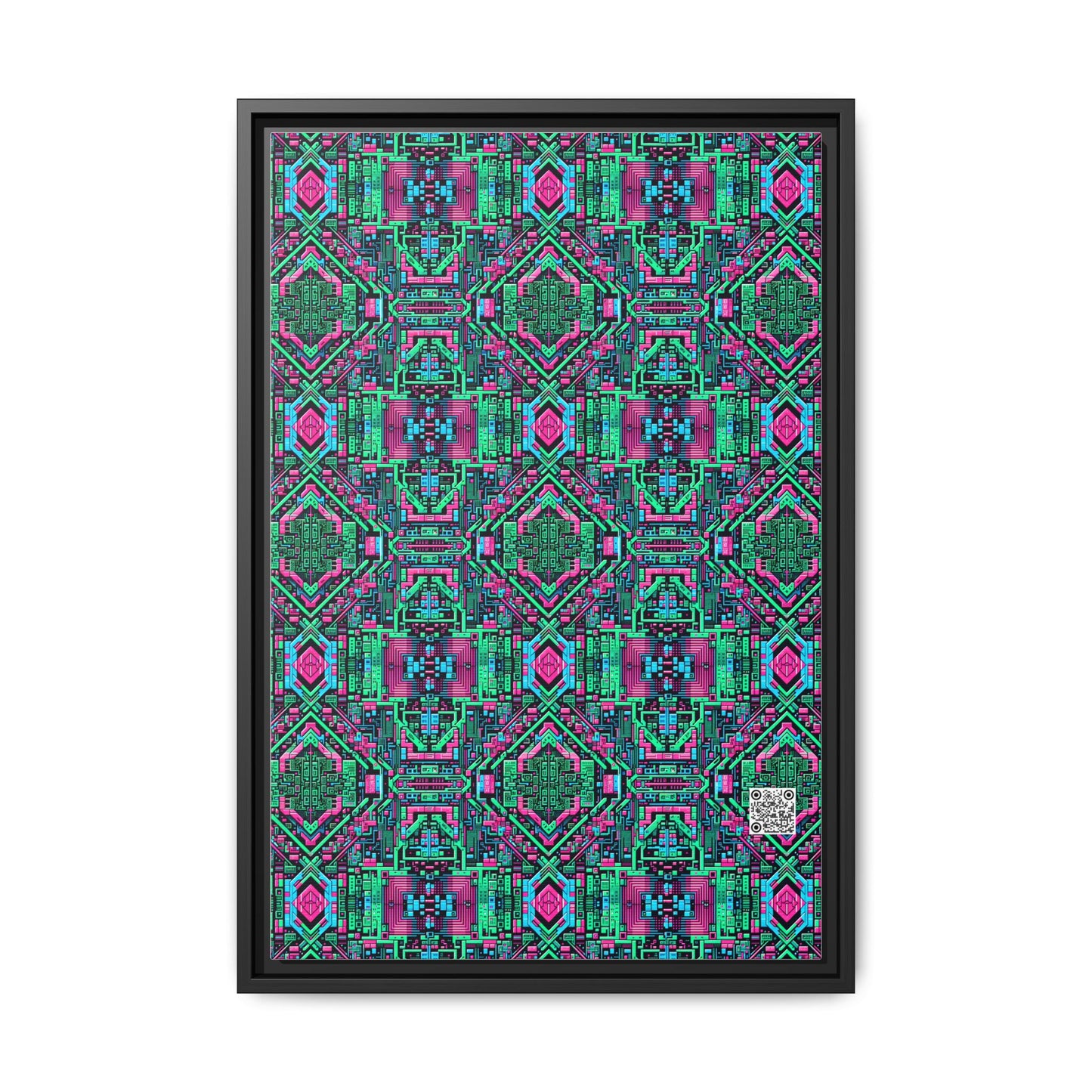 Digital Glitch Vibes Tech-Inspired Streetwear Matte Canvas, Framed (multi-Color) - 8404 Design-71 B