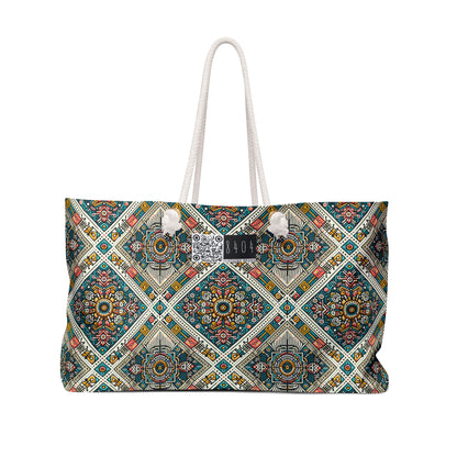 Cultural Fusion Tech Blend of Cultural Heritage With Tech-Inspired Elements Weekender Bag - 8404 Design-64