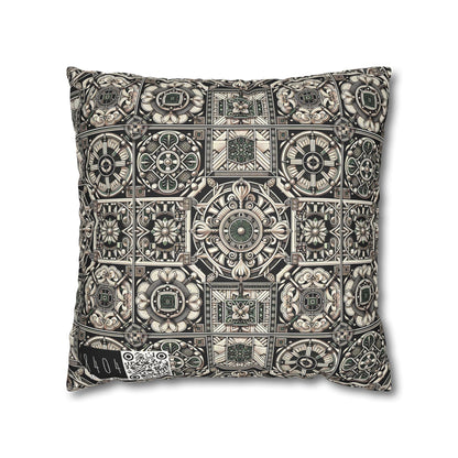 Cyber Garden Party Tech Garden Extravaganza Faux Suede Square Pillowcase - 8404 Design-45