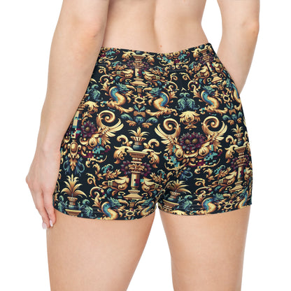 Digital Renaissance Modern Baroque Fusion Women's Shorts - 8404 Design-57