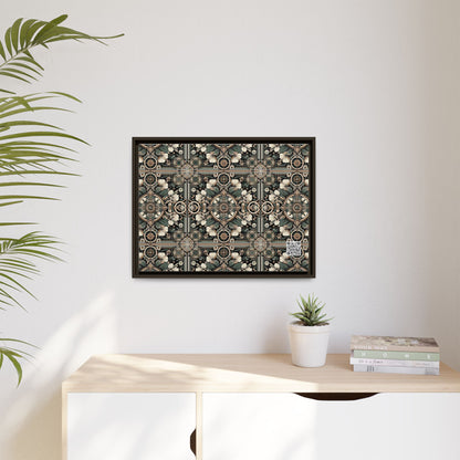 Cyber Garden Party Tech Garden Extravaganza Matte Canvas, Framed (multi-Color) - 8404 Design-66 A