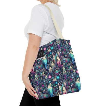 Digital Renaissance Tech-Forward Maximalism Tote Bag - 8404 Design-56