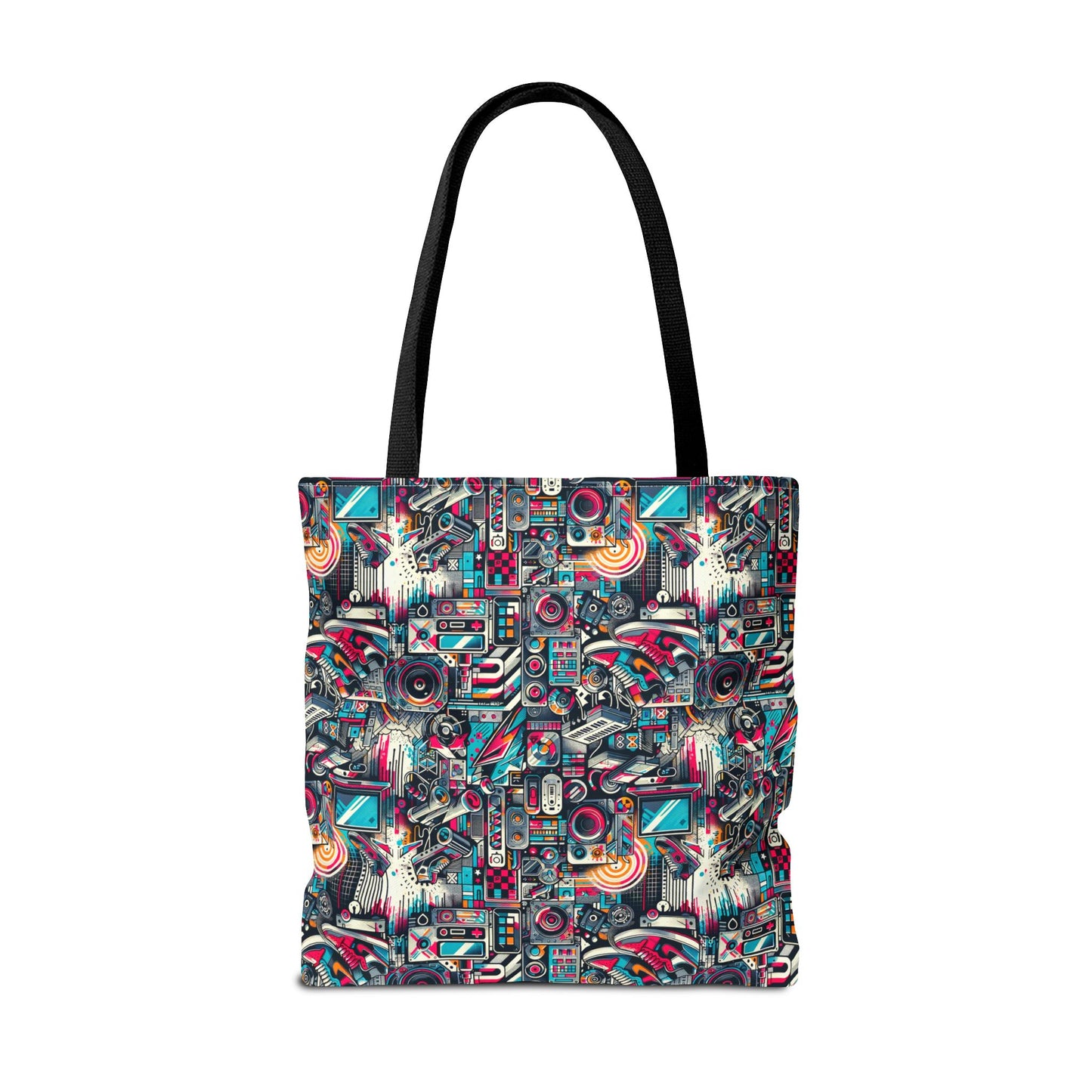 Urban Graffiti Fusion Eclectic Street Art Meets Modern Tech Culture Tote Bag - 8404 Design-50