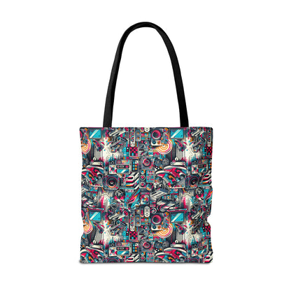 Urban Graffiti Fusion Eclectic Street Art Meets Modern Tech Culture Tote Bag - 8404 Design-50