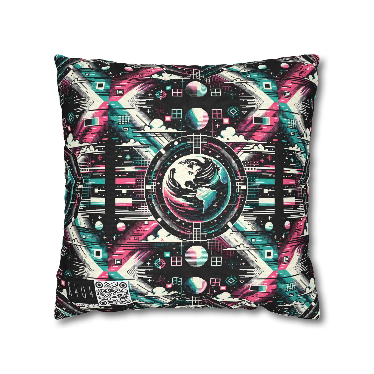 Digital Artistry Digital-native Streetwear Spun Polyester Square Pillowcase - 8404 Design-62