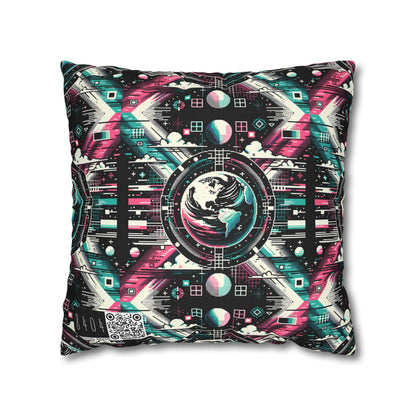 Digital Artistry Digital-native Streetwear Spun Polyester Square Pillowcase - 8404 Design-62