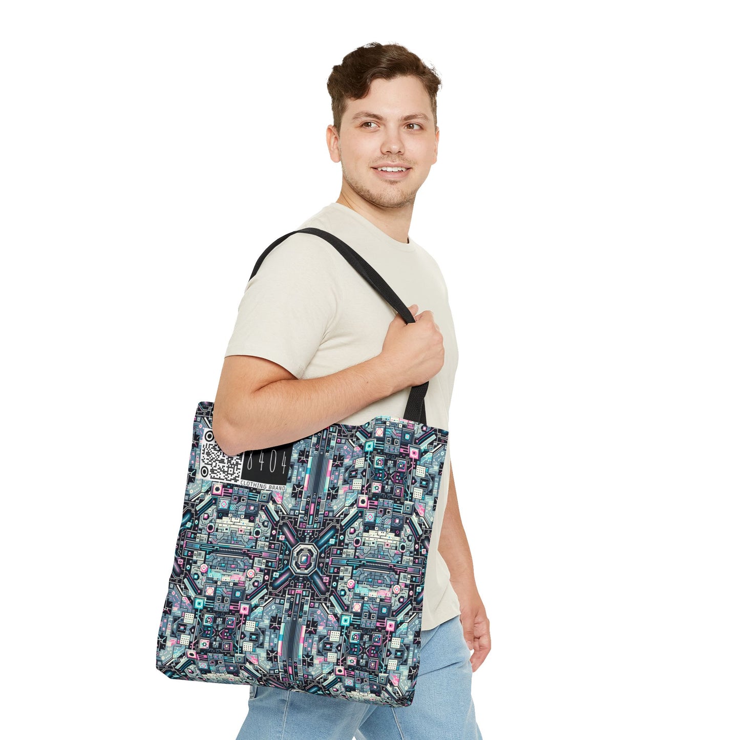 Digital Renaissance Tech-Forward Maximalism Tote Bag - 8404 Design-44