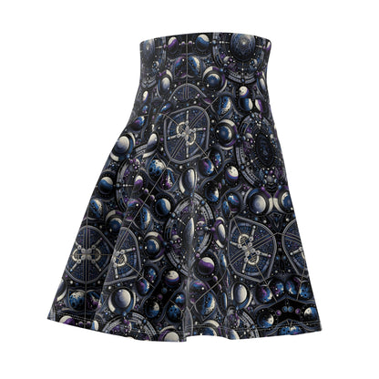 Tech Astronaut Tech-Forward Streetwear Meets Space Exploration Women's Skater Skirt - 8404 Design-46