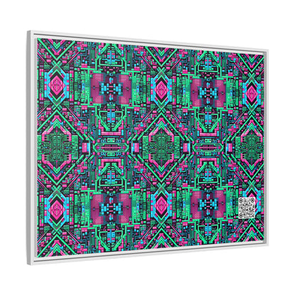 Digital Glitch Vibes Tech-Inspired Streetwear Matte Canvas, Framed (multi-Color) - 8404 Design-71 A