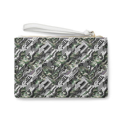 Tech Camo Fusion Tech-Forward Streetwear With a Futuristic Edge Clutch Bag - 8404 Design-46