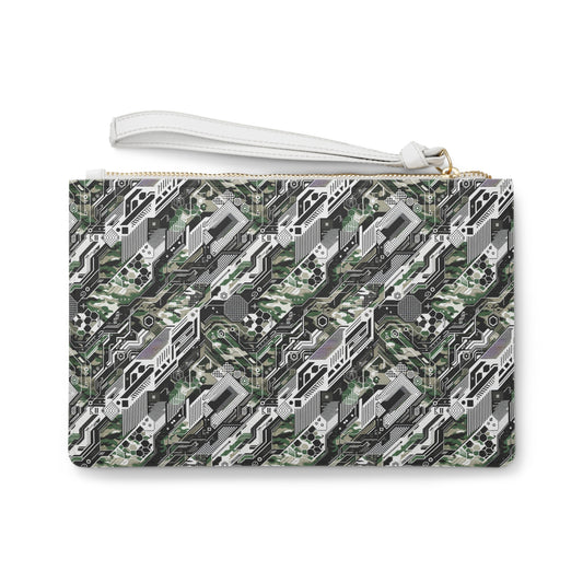 Tech Camo Fusion Tech-Forward Streetwear With a Futuristic Edge Clutch Bag - 8404 Design-46