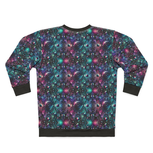 Galactic Hues Tech-Forward Cosmic Fusion Sweatshirt - 8404 Design-59