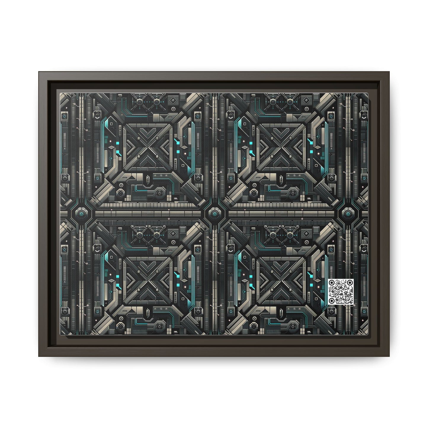 Tech Noir Futuristic Tech Aesthetic with a Dark Twist Matte Canvas, Framed (multi-color) - 8404 Design-59 A