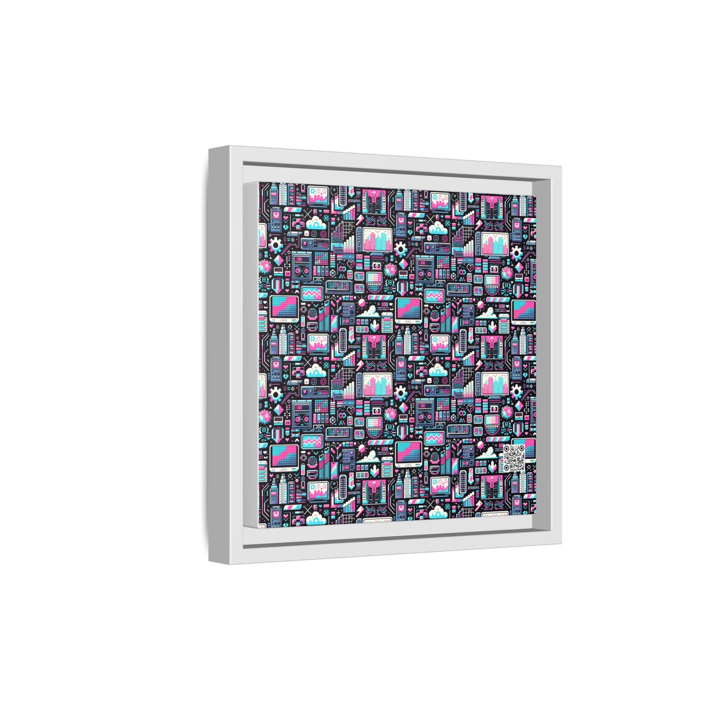 Digital Rebellion Youthful Streetwear with a Rebellious Digital Twist Matte Canvas, Framed (multi-color) - 8404 Design-71 B