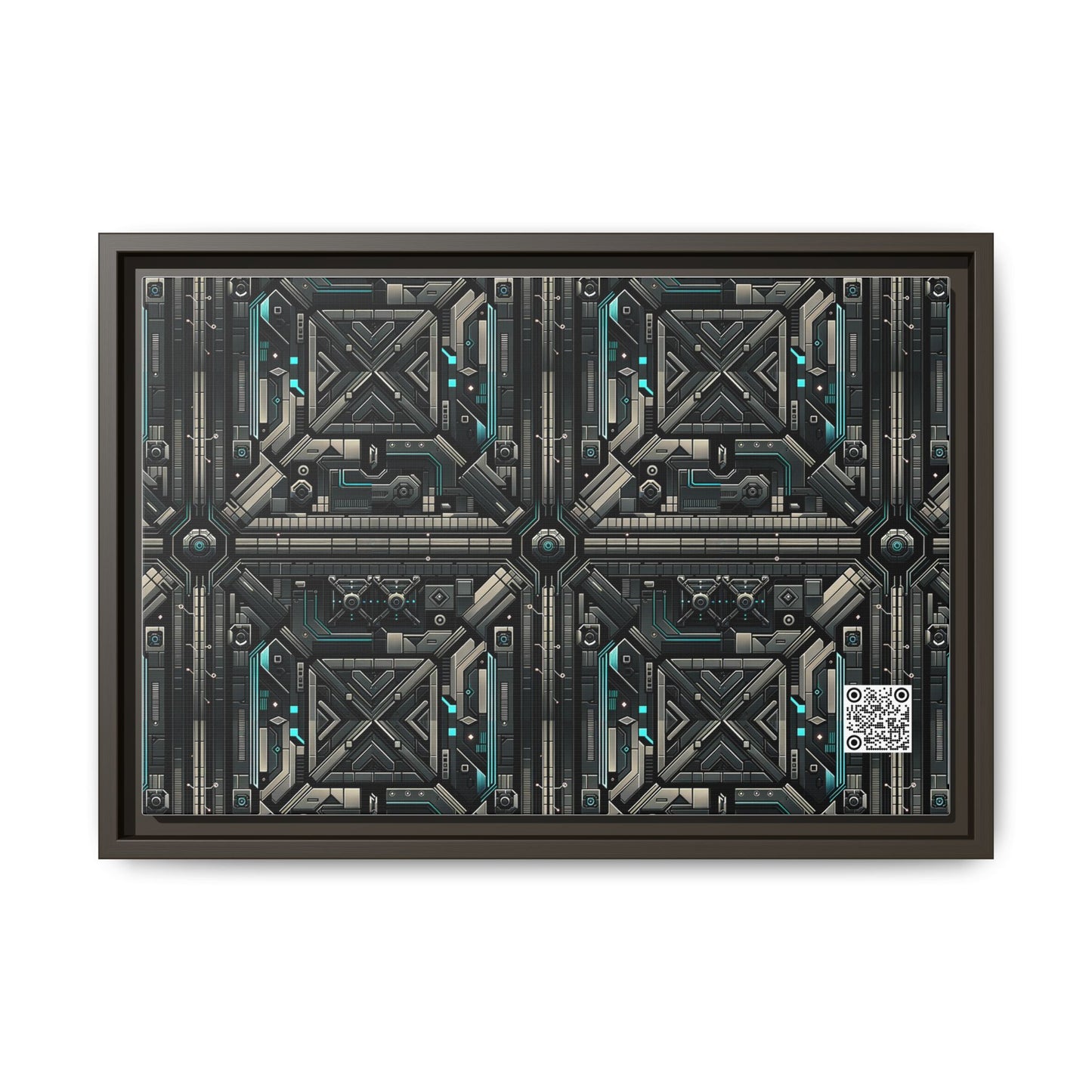 Tech Noir Futuristic Tech Aesthetic with a Dark Twist Matte Canvas, Framed (multi-color) - 8404 Design-59 B