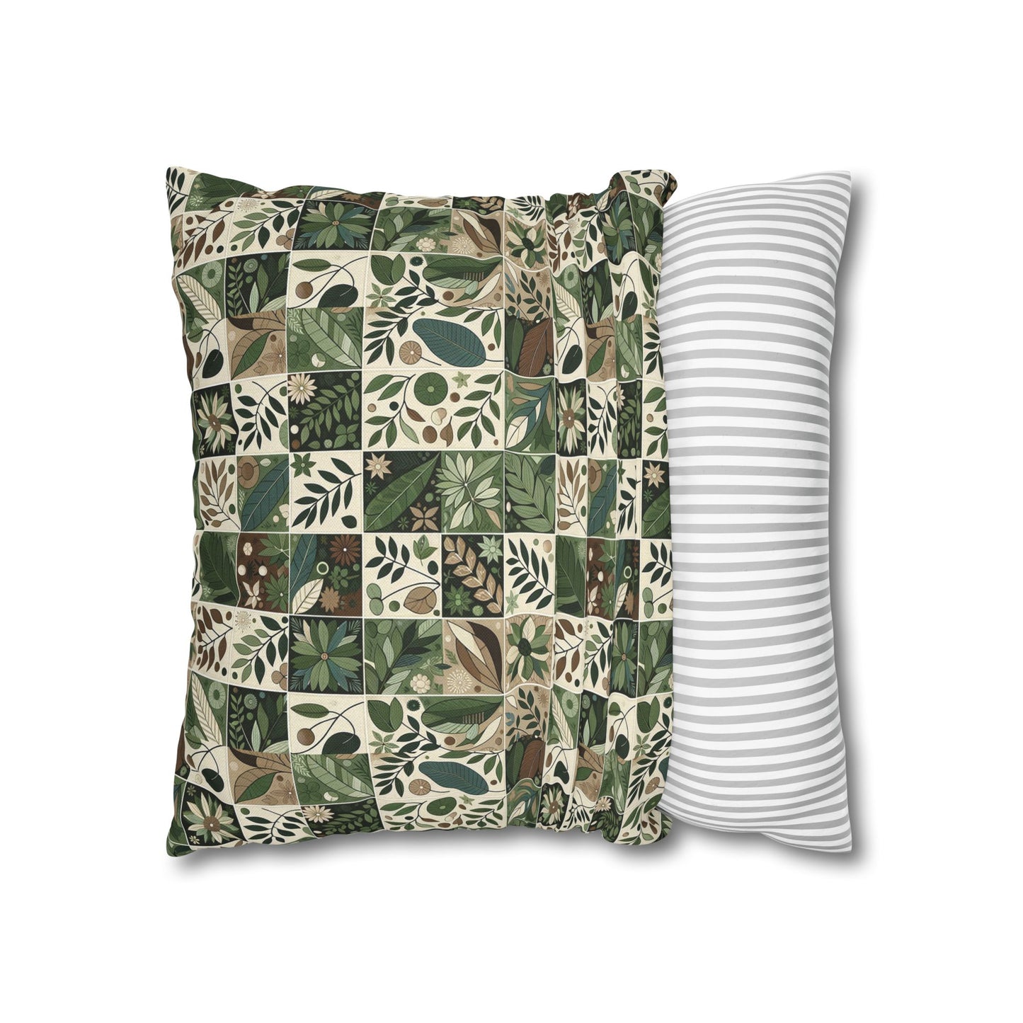 Streetwear Sustainability Environmentally Conscious Streetwear with a Natural Aesthetic Spun Polyester Square Pillowcase - 8404 Design-57