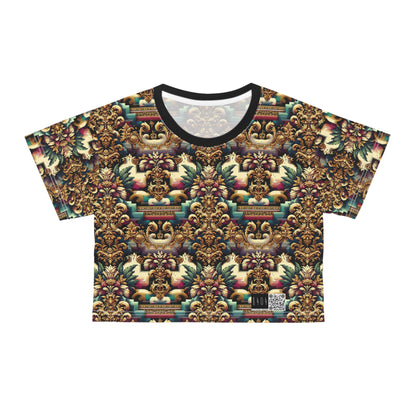Digital Renaissance Modern Baroque Fusion Crop Tee - 8404 Design-60
