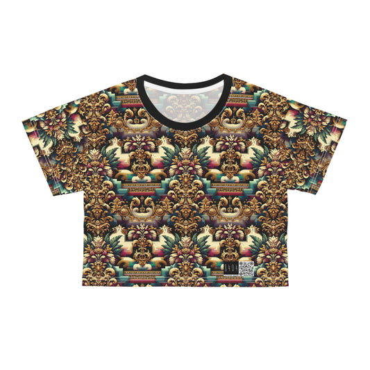 Digital Renaissance Modern Baroque Fusion Crop Tee - 8404 Design-60