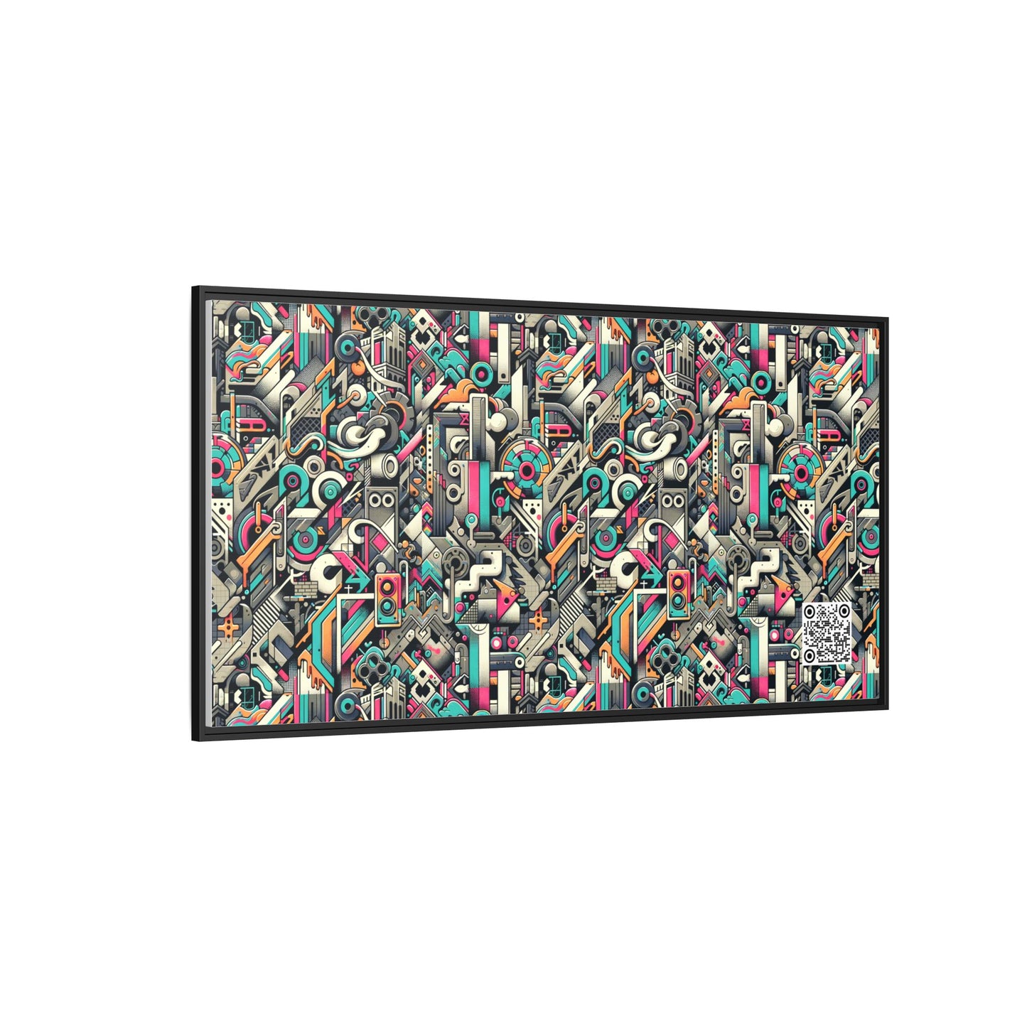 Digital Street Art Urban Street Style Matte Canvas, Framed (multi-color) - 8404 Design-74 B