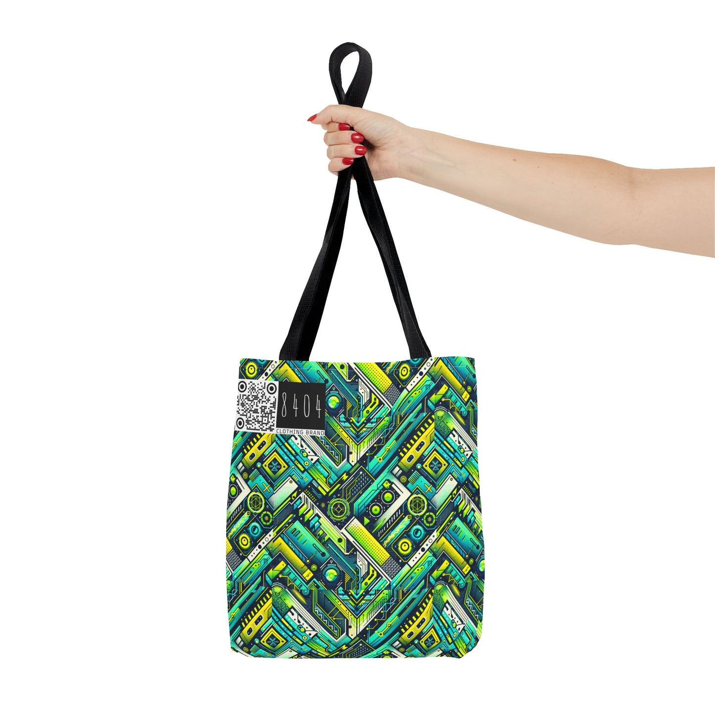 Tech-Infused Neon Tech-Forward Streetwear Tote Bag - 8404 Design-52