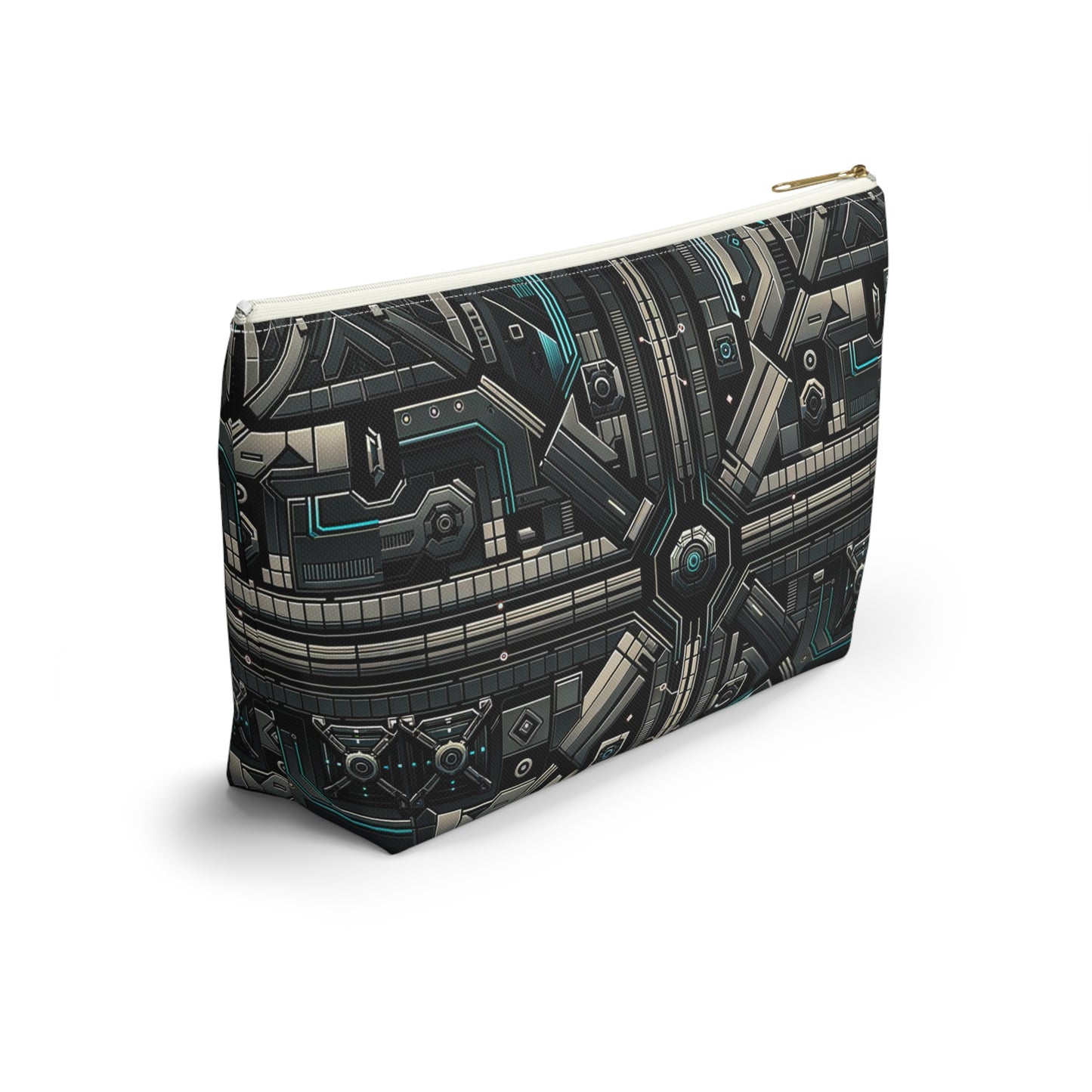 Tech Noir Futuristic Tech Aesthetic with a Dark Twist Accessory Pouch W T-bottom - 8404 Design-59