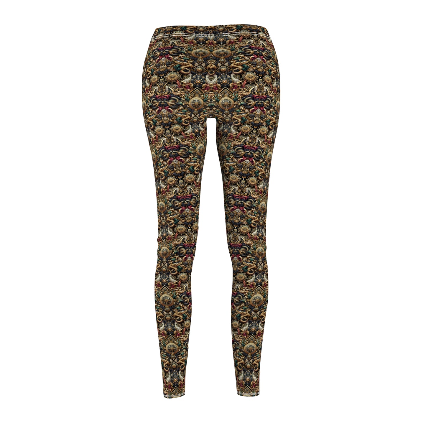 Digital Renaissance Luxurious Streetwear Inspired By Classical Art With a Modern Twist Women's Cut & Sew Casual Leggings - 8404 Design-76