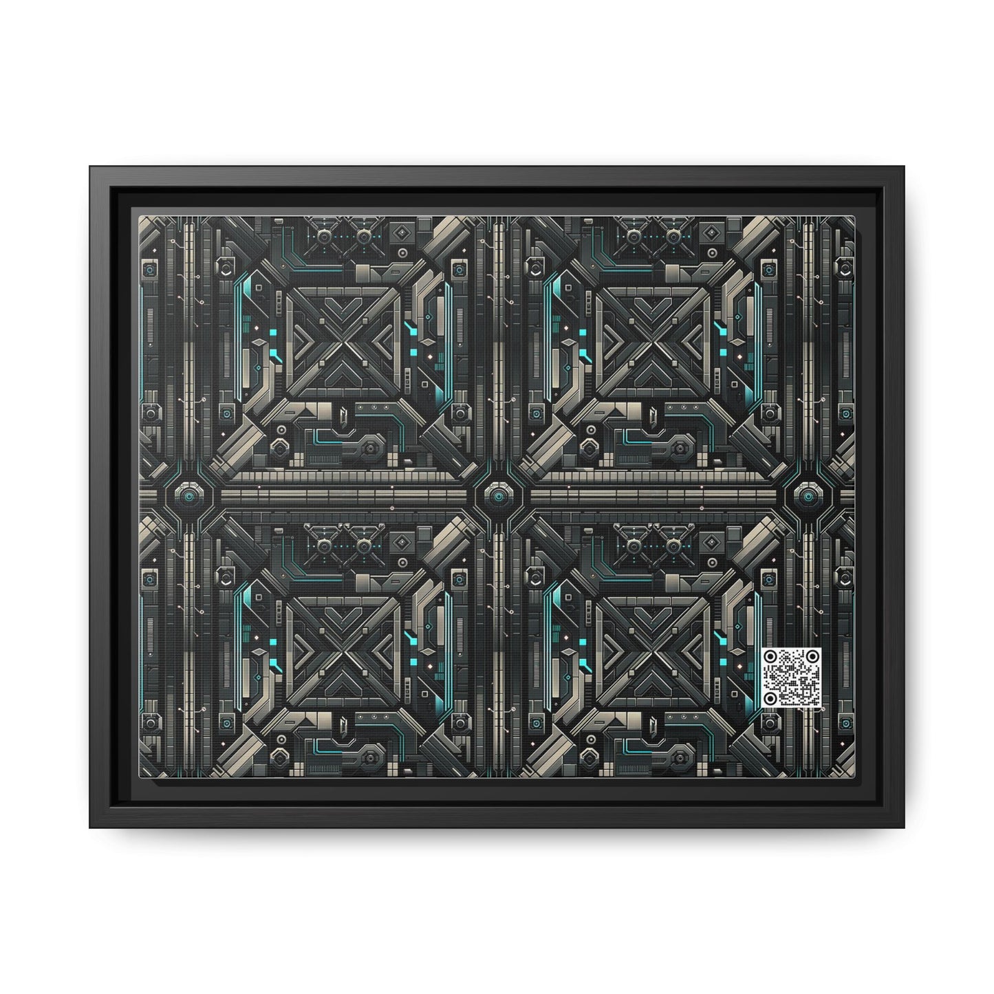 Tech Noir Futuristic Tech Aesthetic with a Dark Twist Matte Canvas, Framed (multi-color) - 8404 Design-59 A