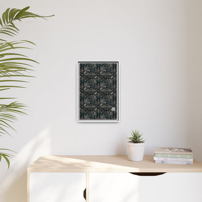 Tech Noir Futuristic Tech Aesthetic with a Dark Twist Matte Canvas, Framed (multi-color) - 8404 Design-59 B