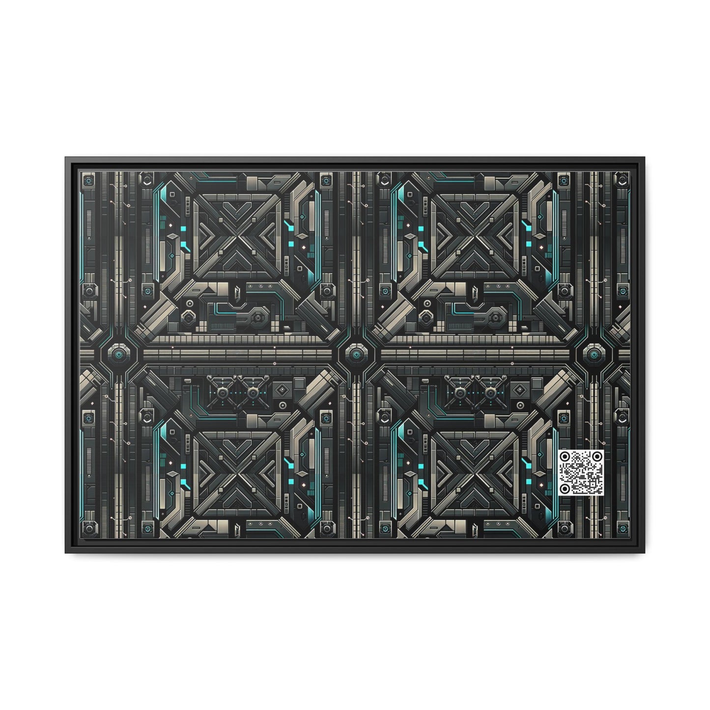 Tech Noir Futuristic Tech Aesthetic with a Dark Twist Matte Canvas, Framed (multi-color) - 8404 Design-59 A