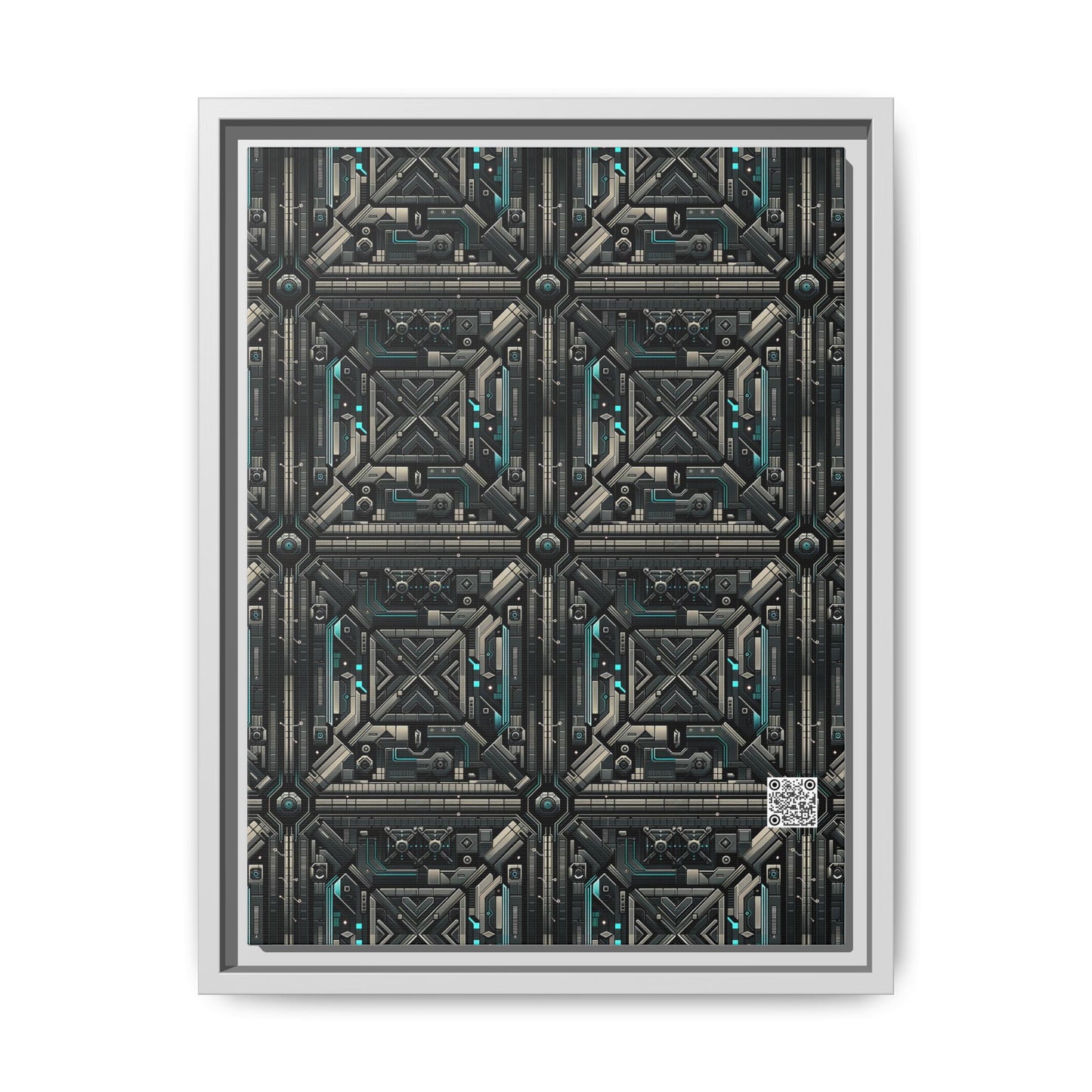 Tech Noir Futuristic Tech Aesthetic with a Dark Twist Matte Canvas, Framed (multi-color) - 8404 Design-59 A