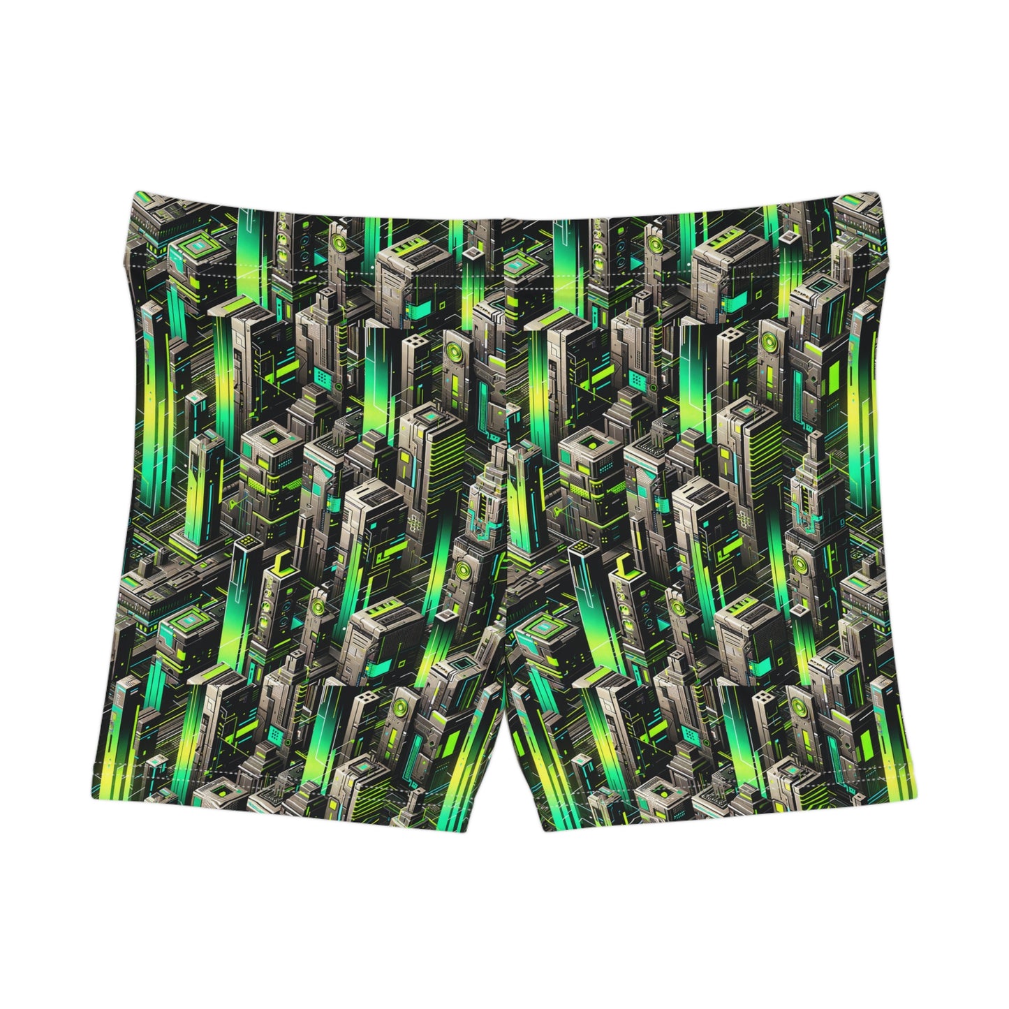 Digital Rebellion Tech-Forward Streetwear Women's Shorts - 8404 Design-63