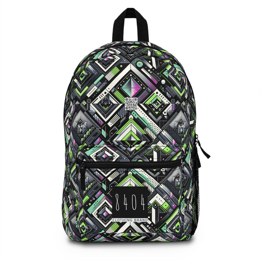 Retro Futurism Graphics Tech-Forward Streetwear Backpack - 8404 Design-48