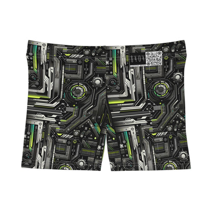 Tech Noir Tech-Forward Minimalism Women's Shorts - 8404 Design-60