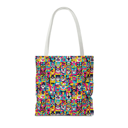 Neon Pop Playful Pop Culture Mashup Tote Bag - 8404 Design-60