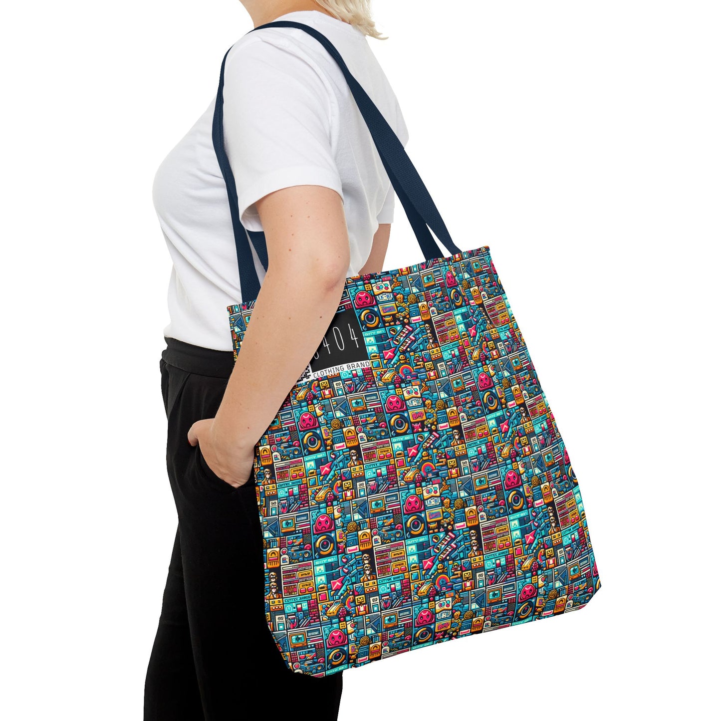 Digital Pop Culture Mashup Maximalist Pop Tote Bag - 8404 Design-47