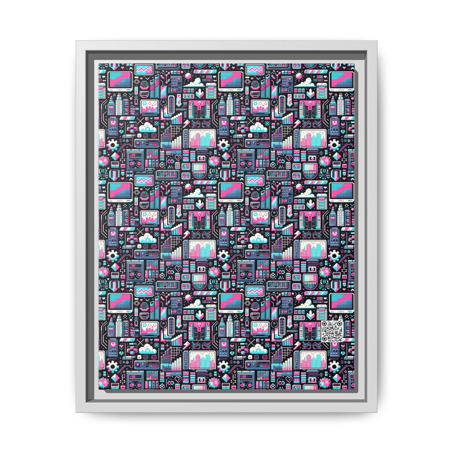 Digital Rebellion Youthful Streetwear with a Rebellious Digital Twist Matte Canvas, Framed (multi-color) - 8404 Design-71 A