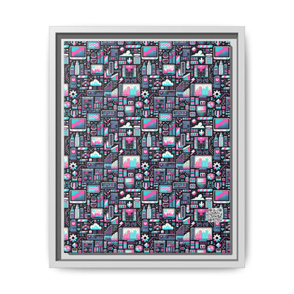 Digital Rebellion Youthful Streetwear with a Rebellious Digital Twist Matte Canvas, Framed (multi-color) - 8404 Design-71 A