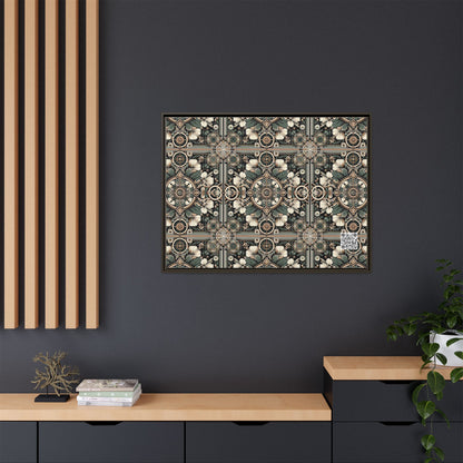 Cyber Garden Party Tech Garden Extravaganza Matte Canvas, Framed (multi-Color) - 8404 Design-66 A