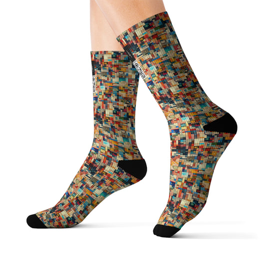 Digital Artistic Expression Artistic Streetwear Sublimation Socks - 8404 Design-46