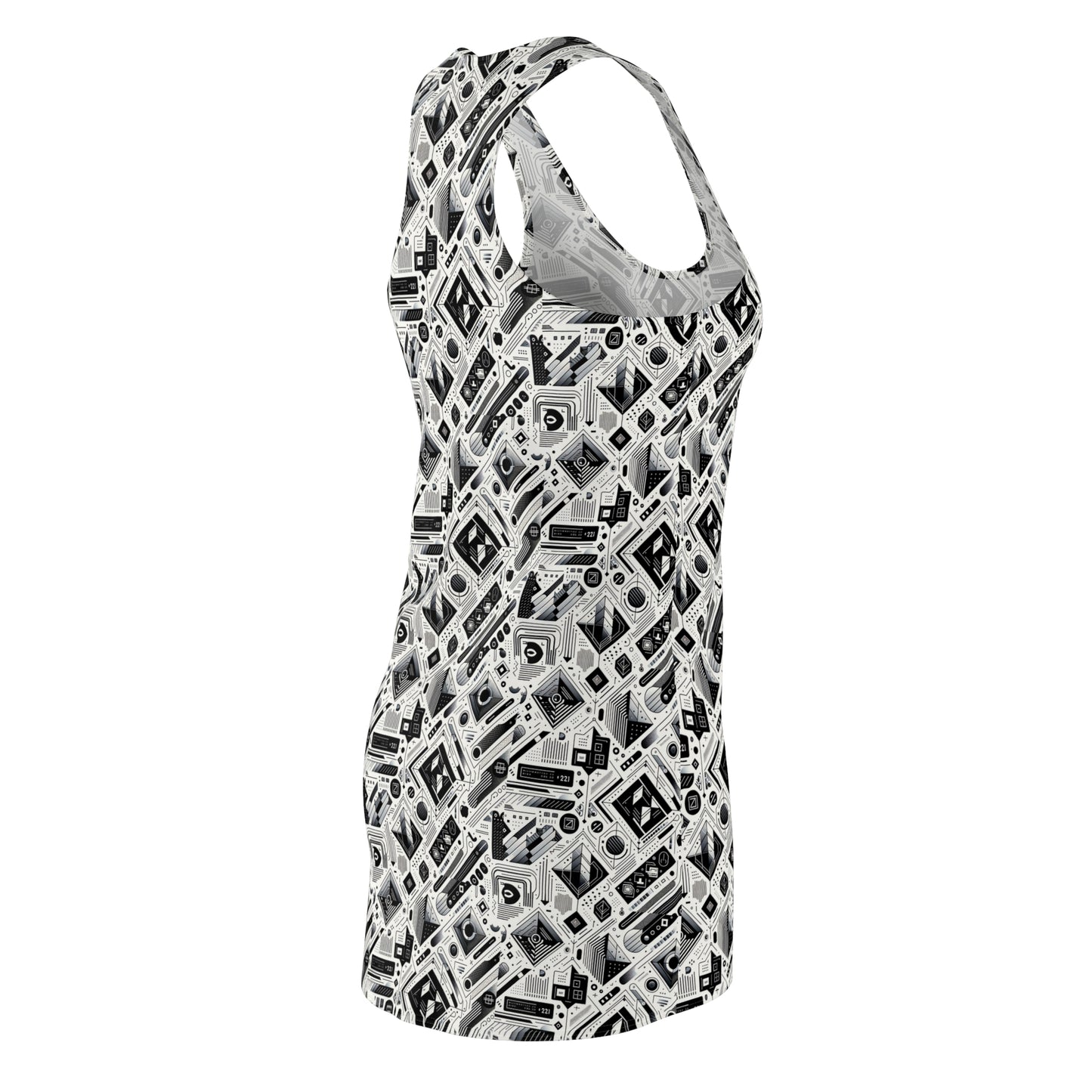 Tech Minimalism Minimalist Tech Women's Cut & Sew Racerback Dress - 8404 Design-72