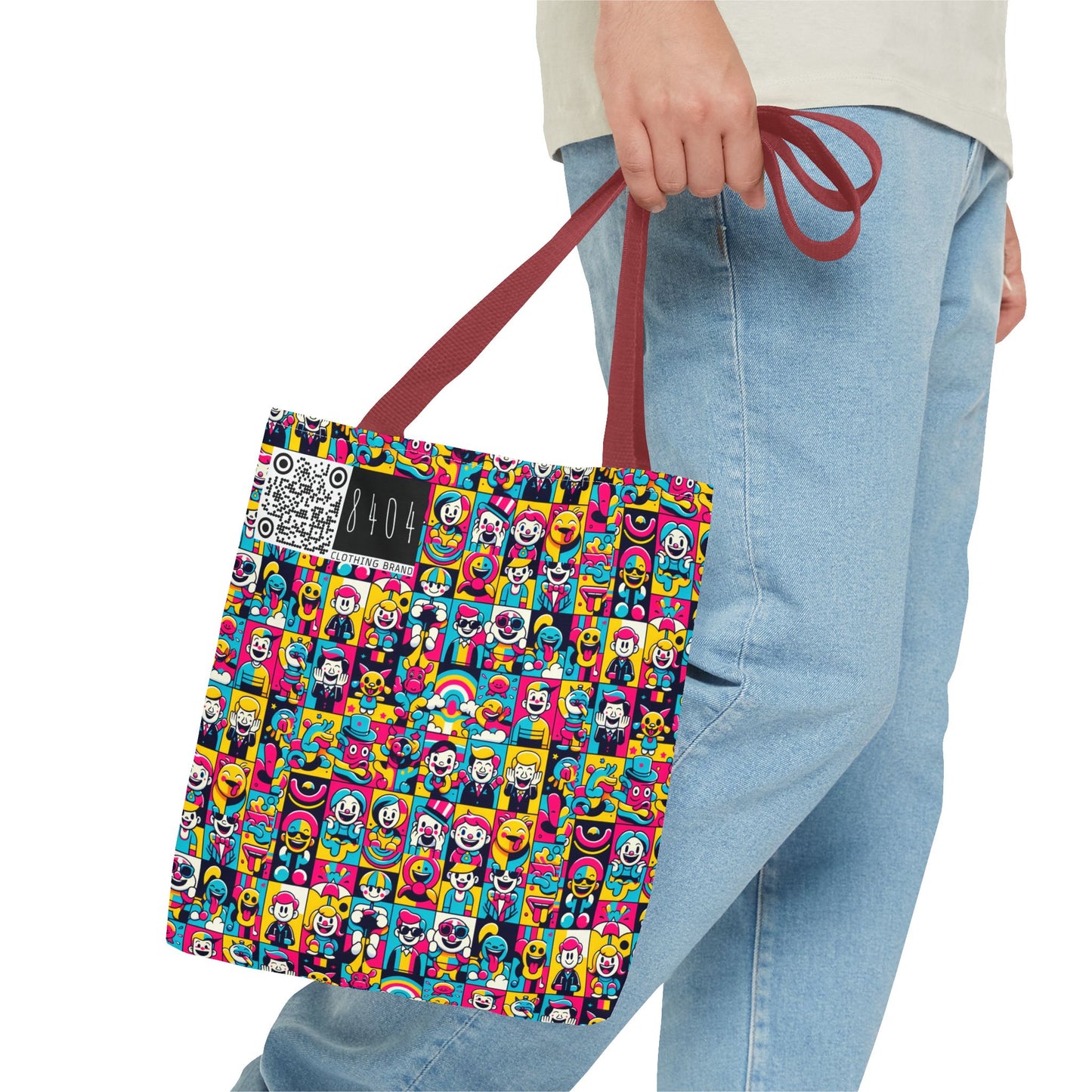 Neon Pop Playful Pop Culture Mashup Tote Bag - 8404 Design-60