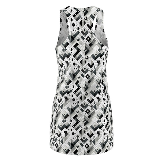 Digital Minimalism Minimalist Tech Women's Cut & Sew Racerback Dress - 8404 Design-69