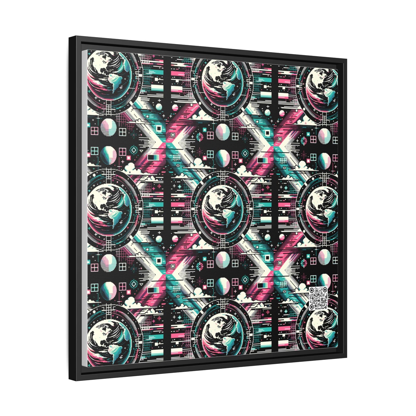 Digital Artistry Digital-native Streetwear Matte Canvas, Framed (multi-color) - 8404 Design-62 A
