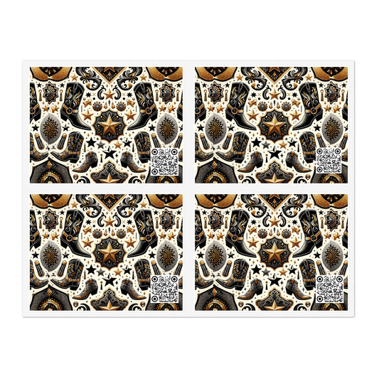 Cowboy Chic Revival Bold Western Glam Sticker Sheets - 8404 Design-60