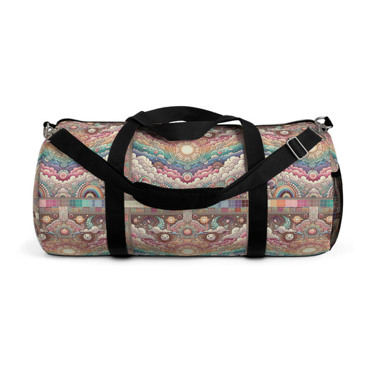 Digital Dreamland Whimsical and Nostalgic Streetwear With a Digital Twist Duffel Bag - 8404 Design-56